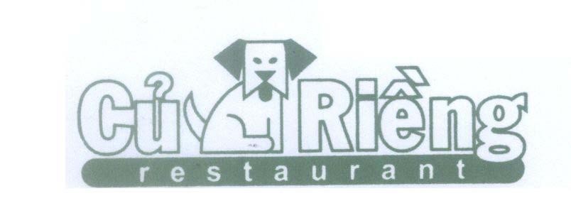 Mẫu nhãn hiệu Củ Riềng restaurant