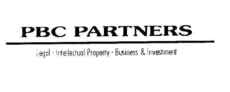 Mẫu nhãn hiệu PBC PARTNERS Legal - Intellectual Property - Business & Investment
