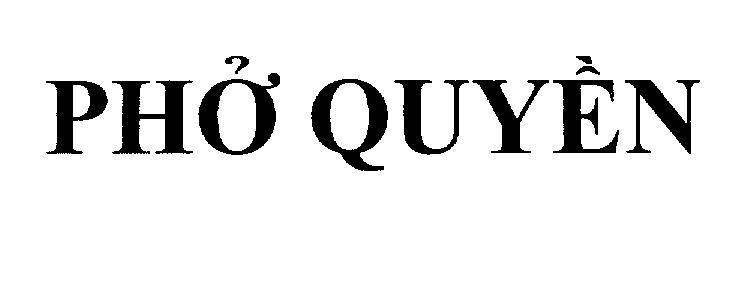 Mẫu nhãn hiệu Phở Quyền