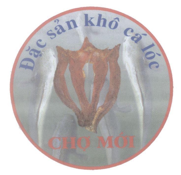 Mẫu nhãn hiệu Chợ Mới Đặc sản khô cá lóc