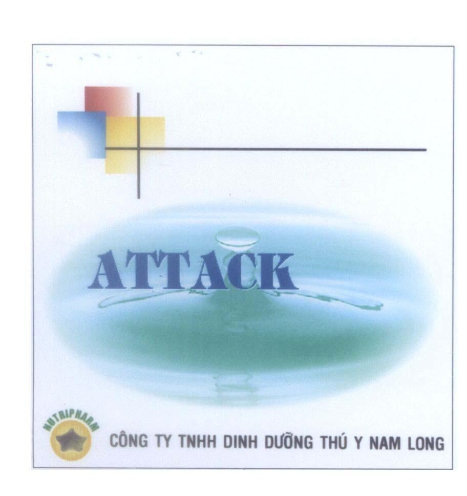 Mẫu nhãn hiệu ATTACK NUTRIPHARM Công Ty TNHH Dinh Dưỡng Thú Y Nam Long