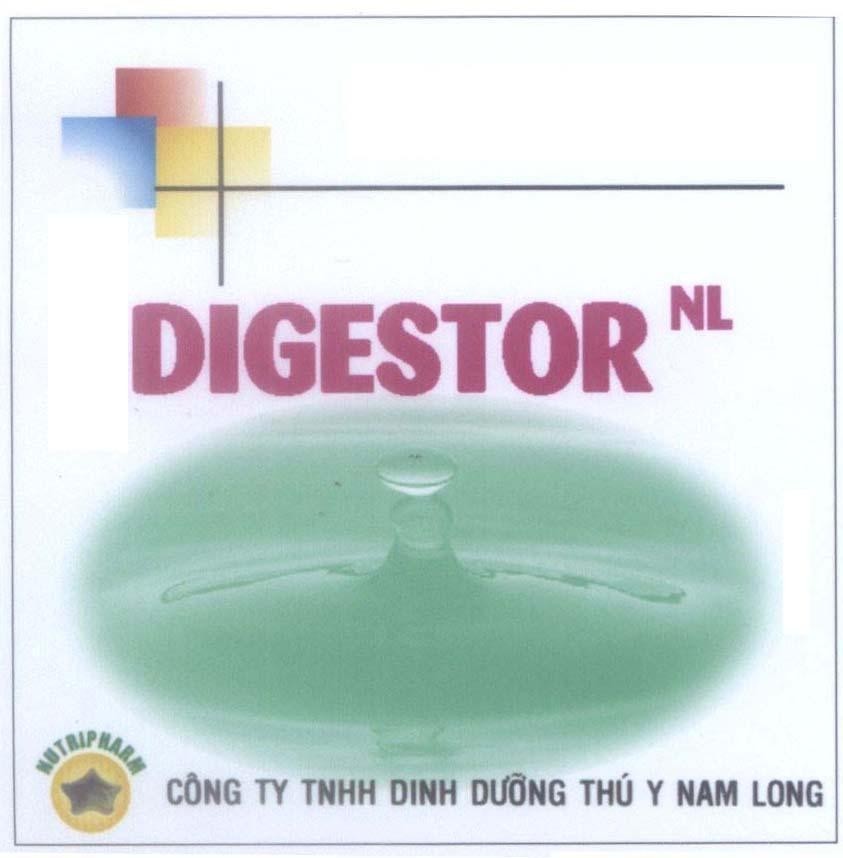 Mẫu nhãn hiệu DIGESTOR NL NUTRIPHARM Công Ty TNHH Dinh Dưỡng Thú Y Nam Long