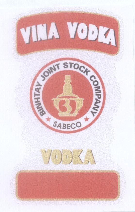 Mẫu nhãn hiệu BT VINA VODKA SABECO BINHTAY JOINT STOCK COMPANY