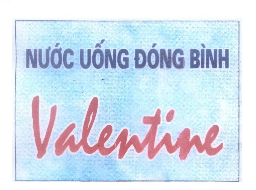 Mẫu nhãn hiệu Nước uống đóng bình Valentine