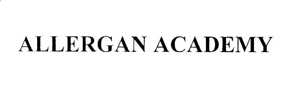 Mẫu nhãn hiệu ALLERGAN ACADEMY