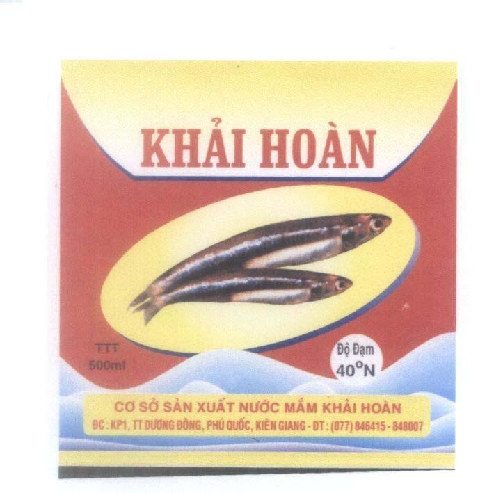 Mẫu nhãn hiệu Khải Hoàn Cơ Sở Sản Xuất Nước Mắm Khải Hoàn