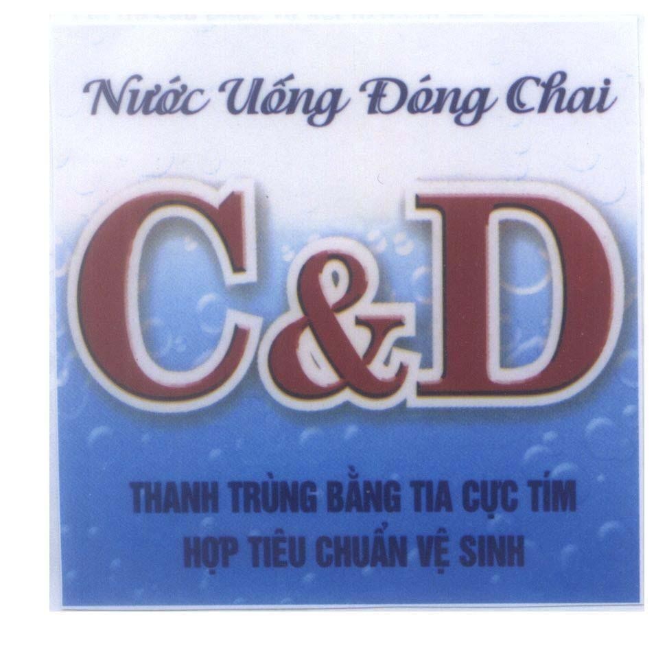 Mẫu nhãn hiệu C&D Nước Uống Đóng Chai Thanh Trùng Bằng Tia Cực Tím Hợp Tiêu Chuẩn Vệ Sinh
