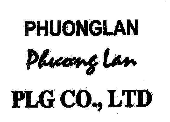 Mẫu nhãn hiệu PHUONGLAN Phương Lan PLG CO.,LTD