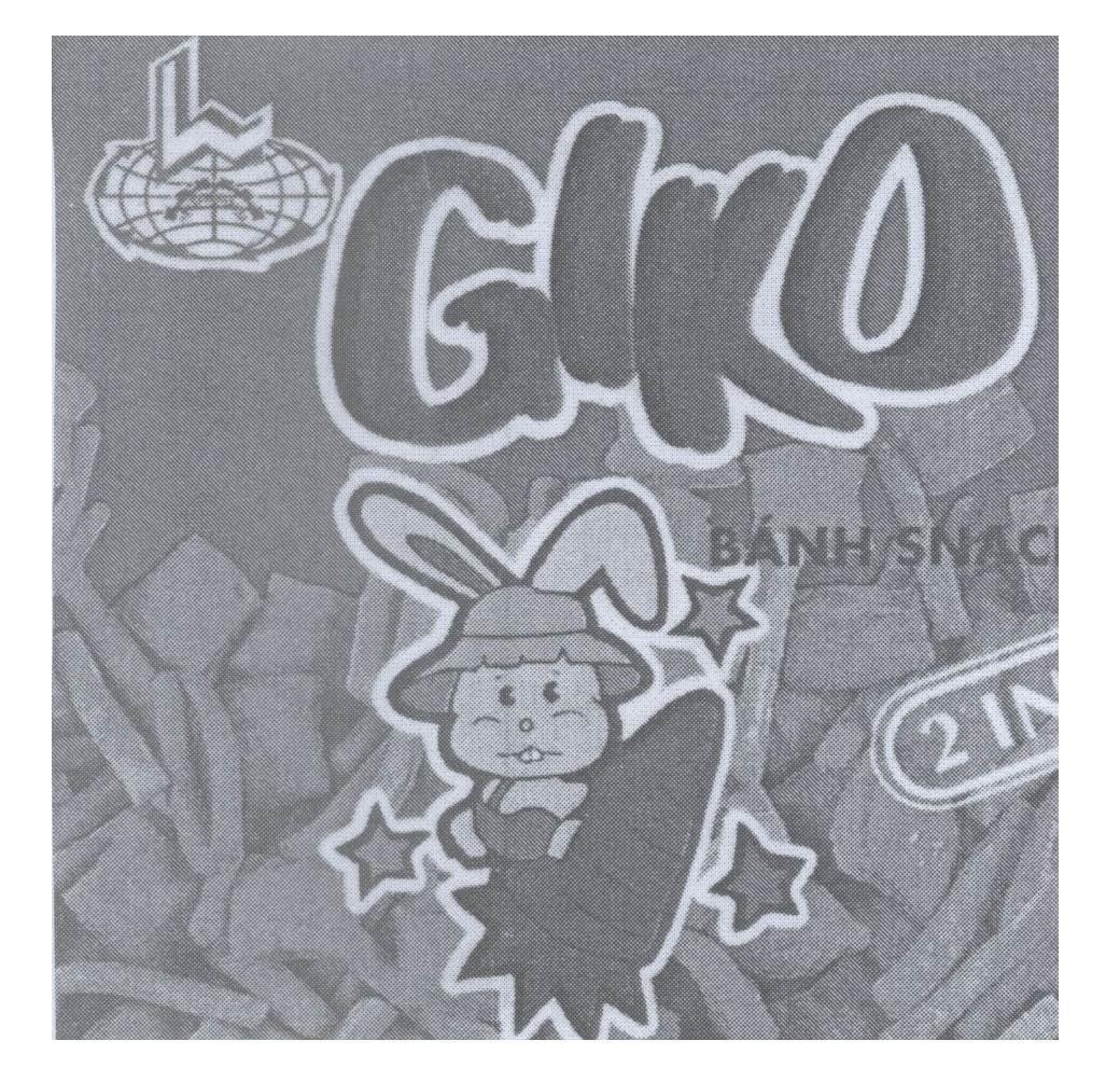 Mẫu nhãn hiệu L GIKO bánh snack
