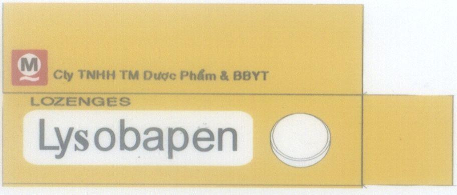 Mẫu nhãn hiệu LOZENGES Lysobapen QM Cty TNHH TM Dược Phẩm & BBYT