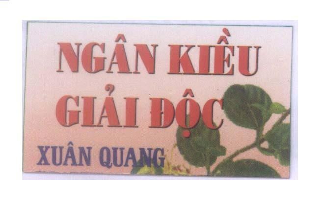 Mẫu nhãn hiệu Ngân Kiều Giải Độc Xuân Quang