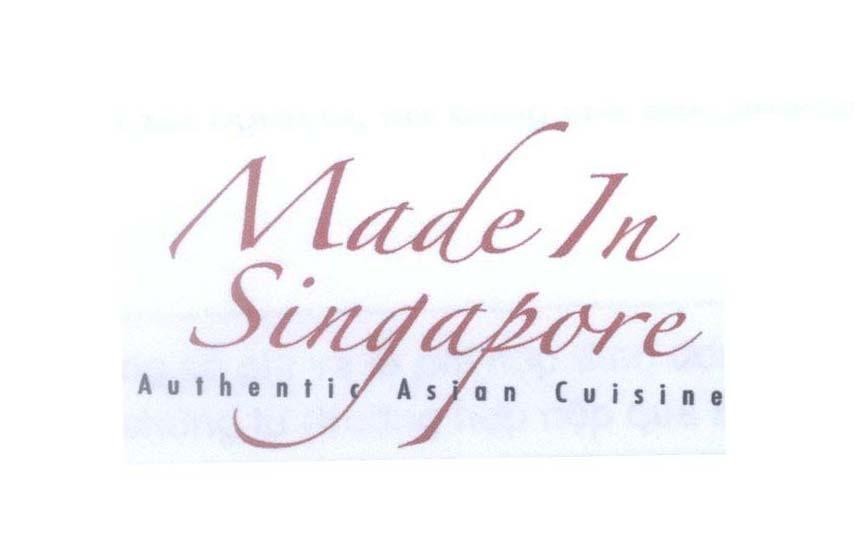 Mẫu nhãn hiệu Made In Singapore Authentic Asian Cuisine