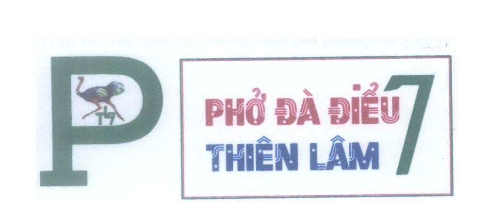 Mẫu nhãn hiệu P TL7 Phở Đà Điểu Thiên Lâm 7