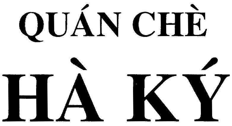 Mẫu nhãn hiệu Quán Chè Hà Ký