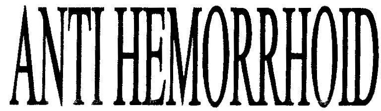 Mẫu nhãn hiệu ANTI HEMORRHOID