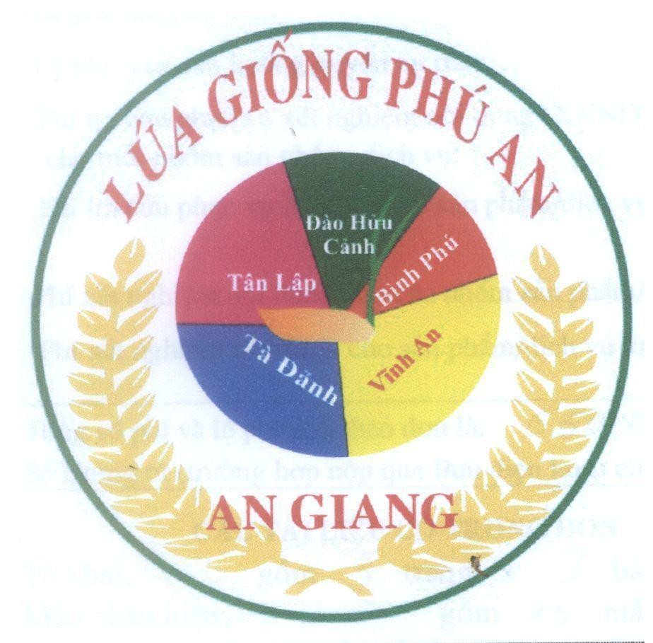 Mẫu nhãn hiệu AN GIANG lúa giống Phú An Tân Lập Đào Hửu Cảnh Bình Phú Vĩnh An Tà Đảnh