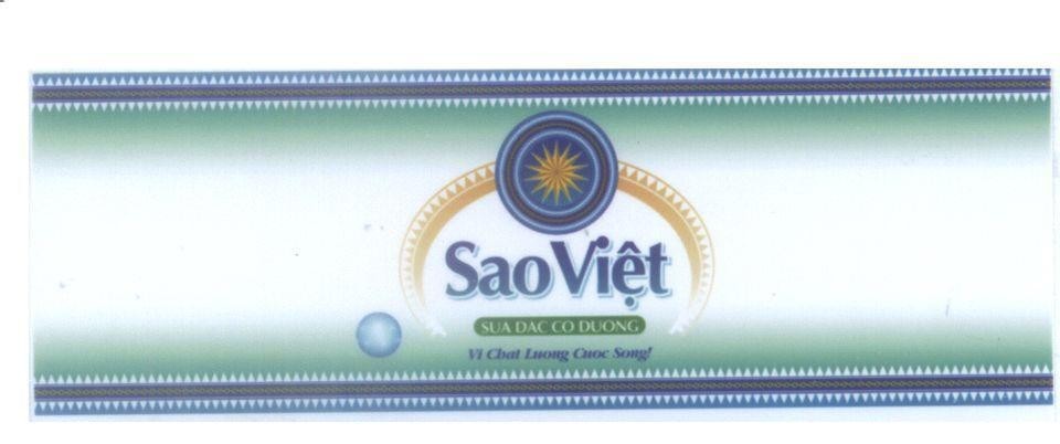 Mẫu nhãn hiệu Sao Việt sữa đặc có đường vì chất lượng cuộc sống