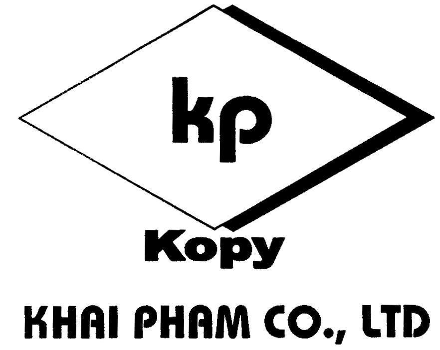 Mẫu nhãn hiệu kp Kopy KHAI PHAM CO., LTD