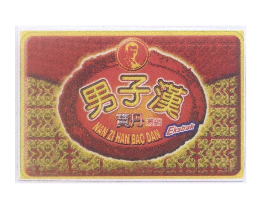 Mẫu nhãn hiệu NAN ZI HAN BAO DAN Ekstrak [Nan:đàn ông, Zi:con trai, Han:bạn/đồng chí, Bao:bảo vệ, Dan:viên, Nongsuo:tập trung]