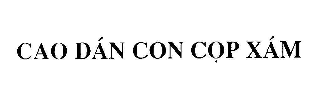 Mẫu nhãn hiệu Cao dán con cọp xám