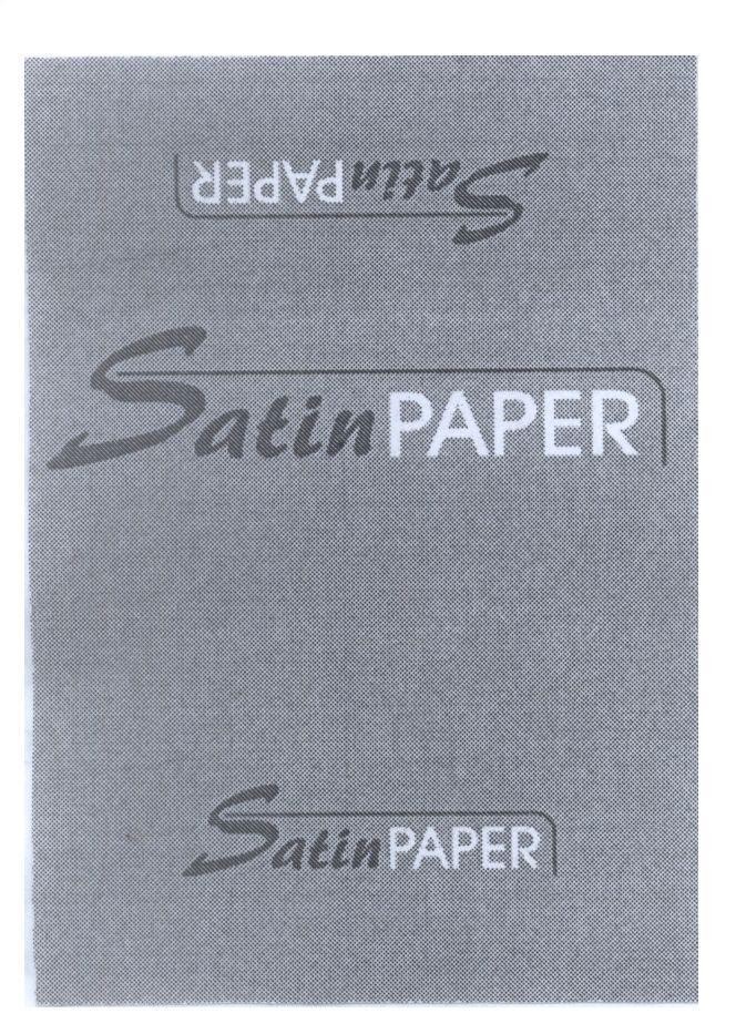 Mẫu nhãn hiệu Satin PAPER