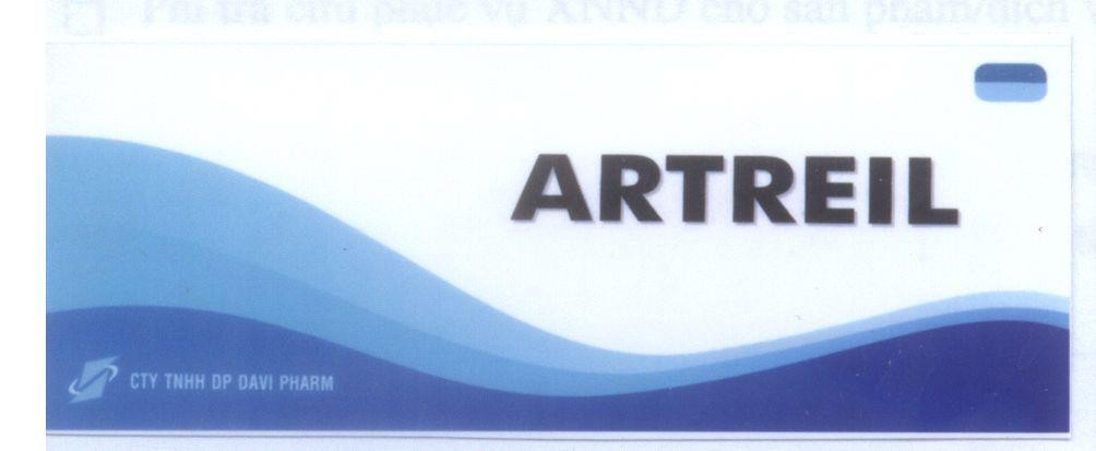 Mẫu nhãn hiệu ARTREIL CTY TNHH DP DAVI PHARM