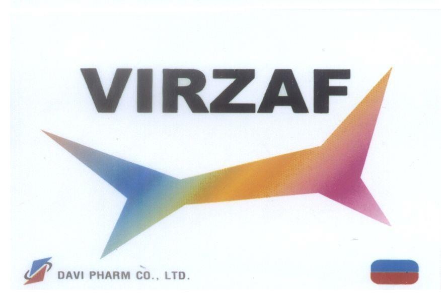 Mẫu nhãn hiệu VIRZAF DAVI PHARM CO., LTD