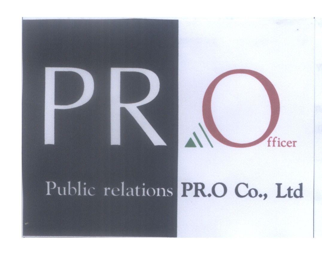 Mẫu nhãn hiệu PR O fficer Officer Public relations PR.O Co.,Ltd