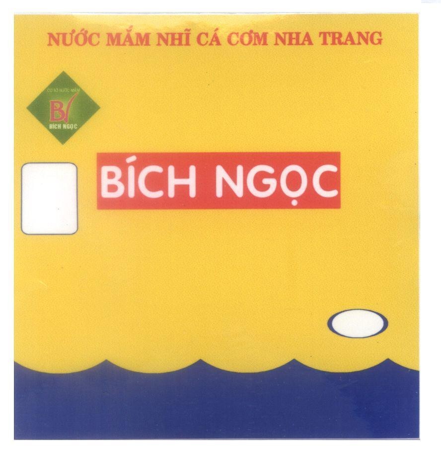 Mẫu nhãn hiệu Bích Ngọc nước mắm nhĩ cá cơm Nha Trang Cơ sở nước mắm B N