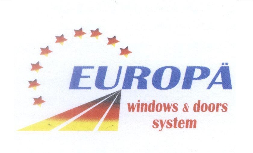 Mẫu nhãn hiệu EUROPA windows & doors system