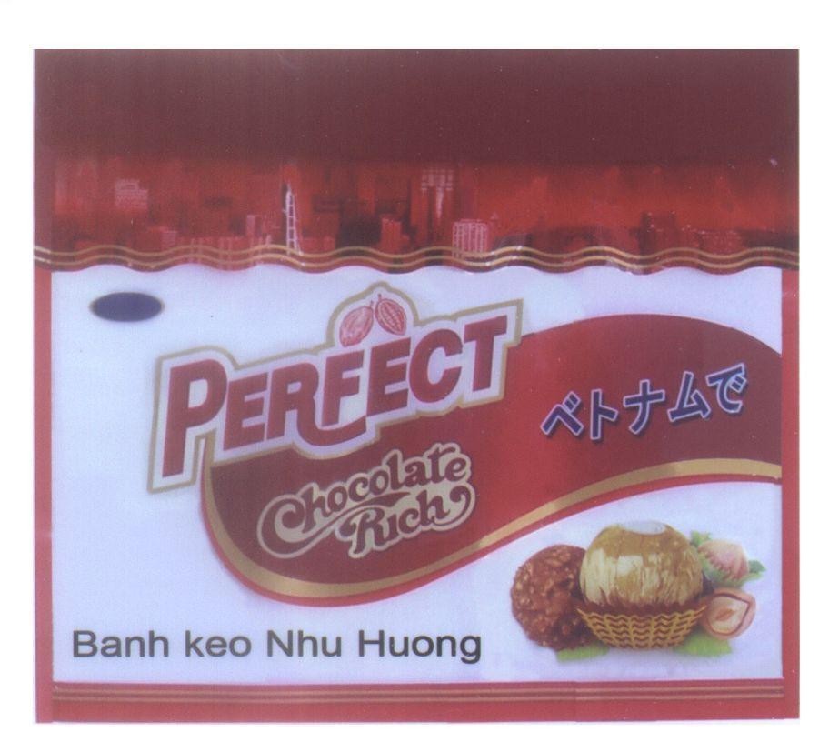 Mẫu nhãn hiệu Banh keo Nhu Huong PERFECT Chocolate Rich [bu tà sì bá ỳi]