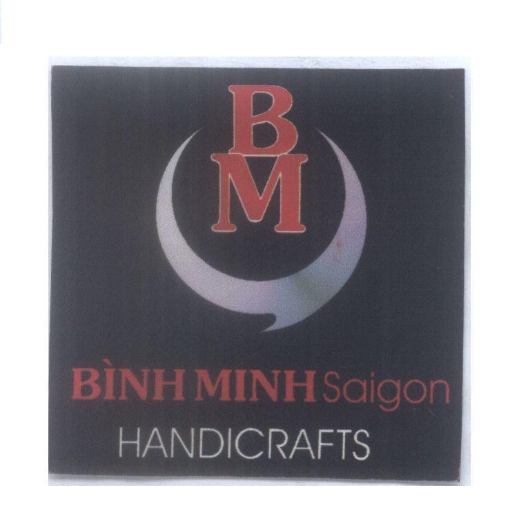 Mẫu nhãn hiệu Bình Minh SaiGon BM B M HANDICRAFTS