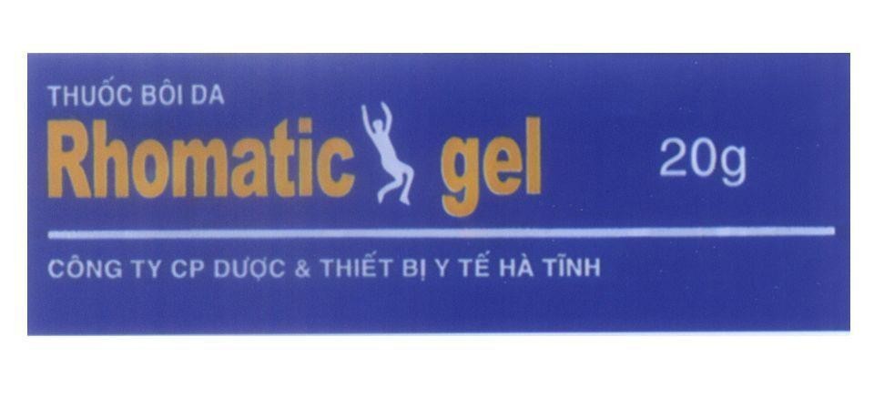 Mẫu nhãn hiệu Rhomatic gel Công ty CP dược & thiết bị y tế Hà Tĩnh thuốc bôi da