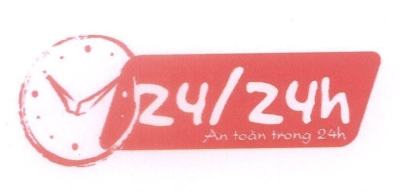 Mẫu nhãn hiệu 24/24h An toàn trong 24h