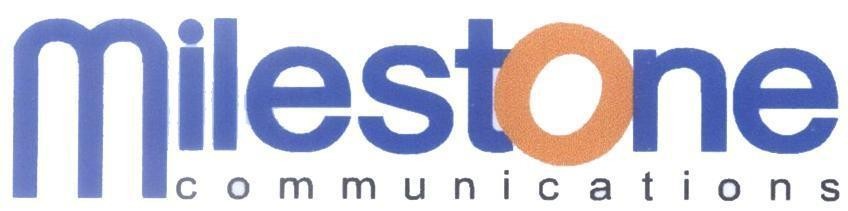 Mẫu nhãn hiệu Milestone communications