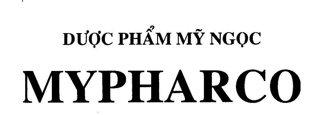 Mẫu nhãn hiệu Dược phẩm Mỹ Ngọc MYPHARCO