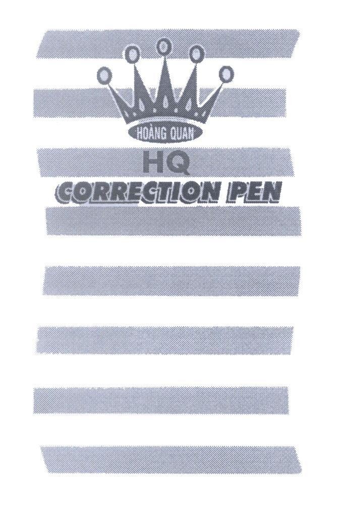 Mẫu nhãn hiệu HQ Hoàng Quan CORRECTION PEN