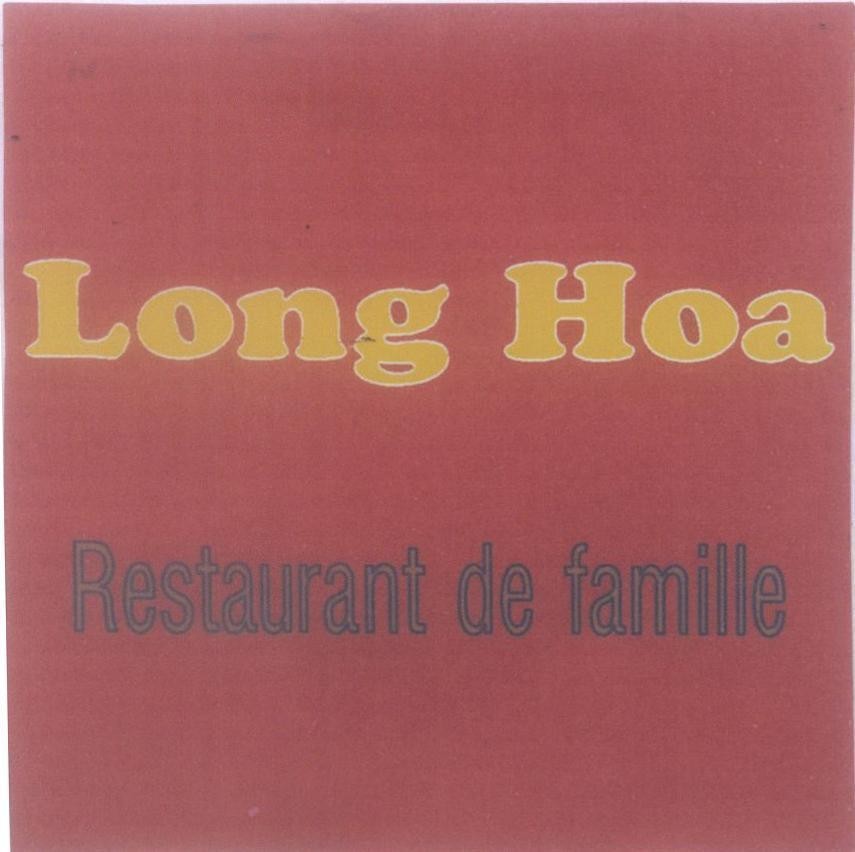 Mẫu nhãn hiệu Long Hoa Restaurant de famille