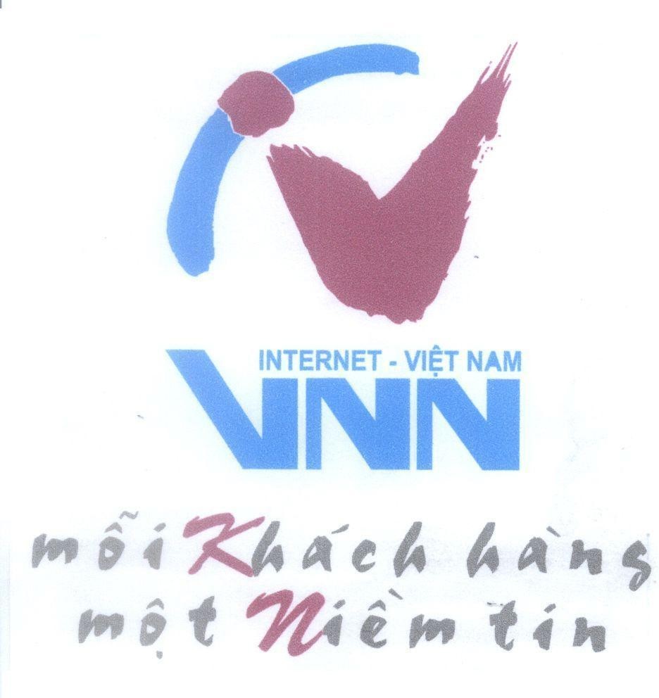 Mẫu nhãn hiệu V Vi VNN INTERNET - Việt Nam mỗi Khách hàng, một Niềm tin