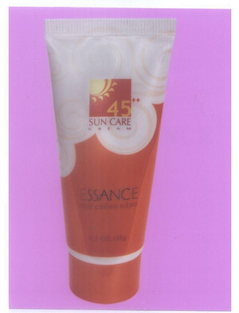 Mẫu nhãn hiệu SUN CARE CREAM ESSANCE kem chống nắng SPF 45