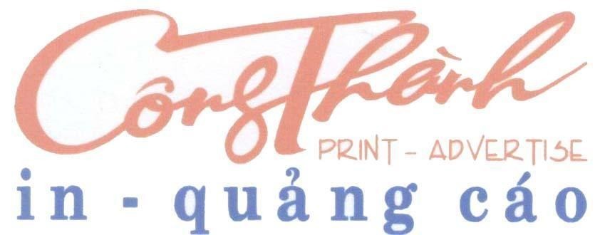Mẫu nhãn hiệu Công Thành PRINT - ADVERTISE in - quảng cáo
