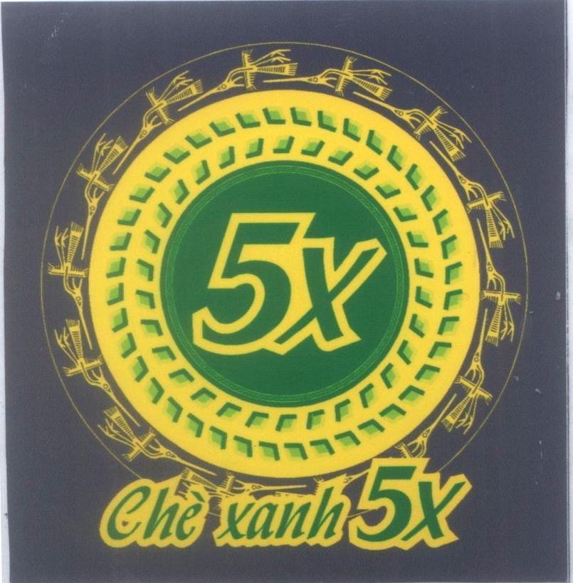 Mẫu nhãn hiệu 5X Chè xanh 5x