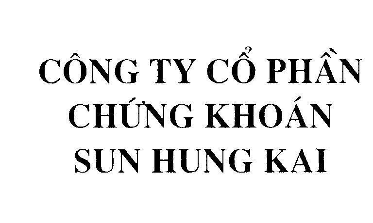 Mẫu nhãn hiệu Công ty cổ phần chứng khoán SUN HUNG KAI