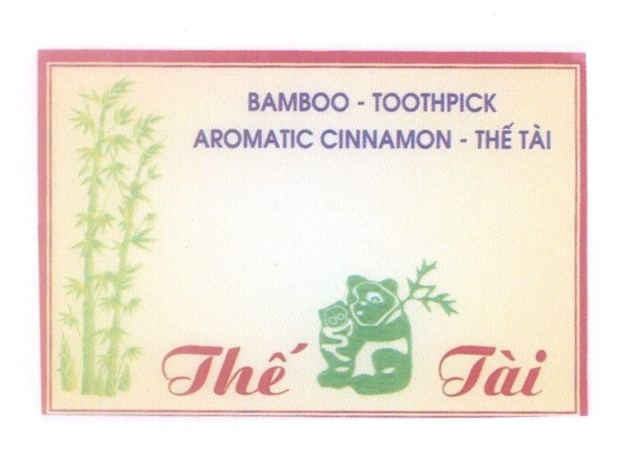 Mẫu nhãn hiệu Thế Tài BAMBOO - TOOTHPICK AROMATIC CINNAMON