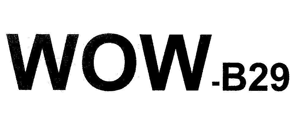 Mẫu nhãn hiệu WOW-B29