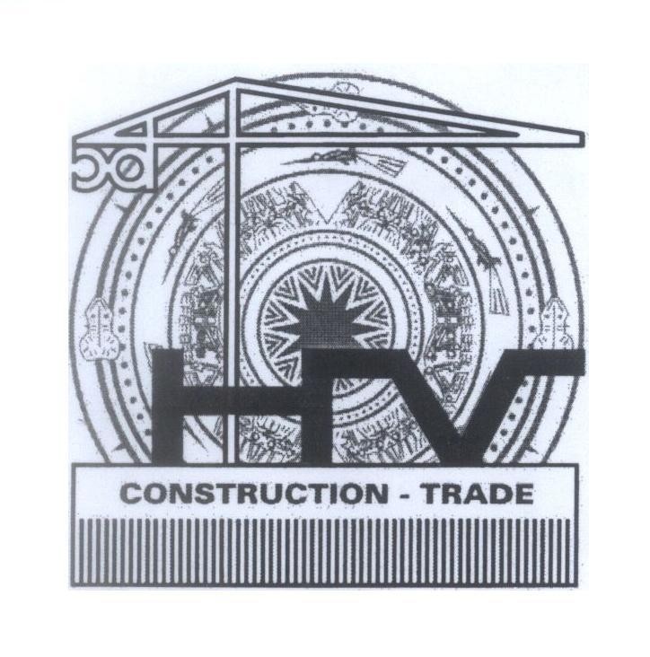 Mẫu nhãn hiệu xd HV construction - trade