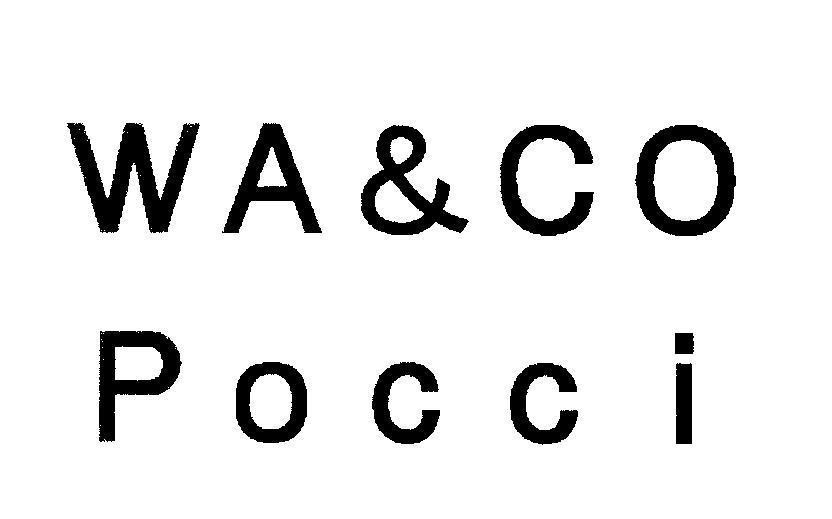 Mẫu nhãn hiệu WA & CO Pocci