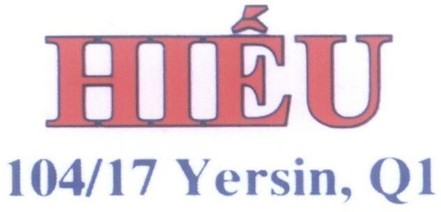 Mẫu nhãn hiệu Hiếu 104/17 Yersin, Q1