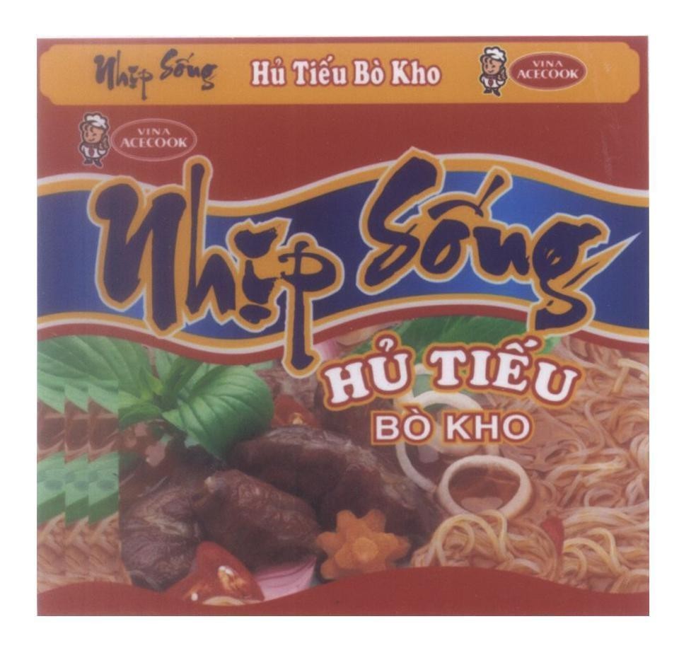 Mẫu nhãn hiệu Nhịp Sống Hủ Tiếu Bò Kho VINA ACECOOK