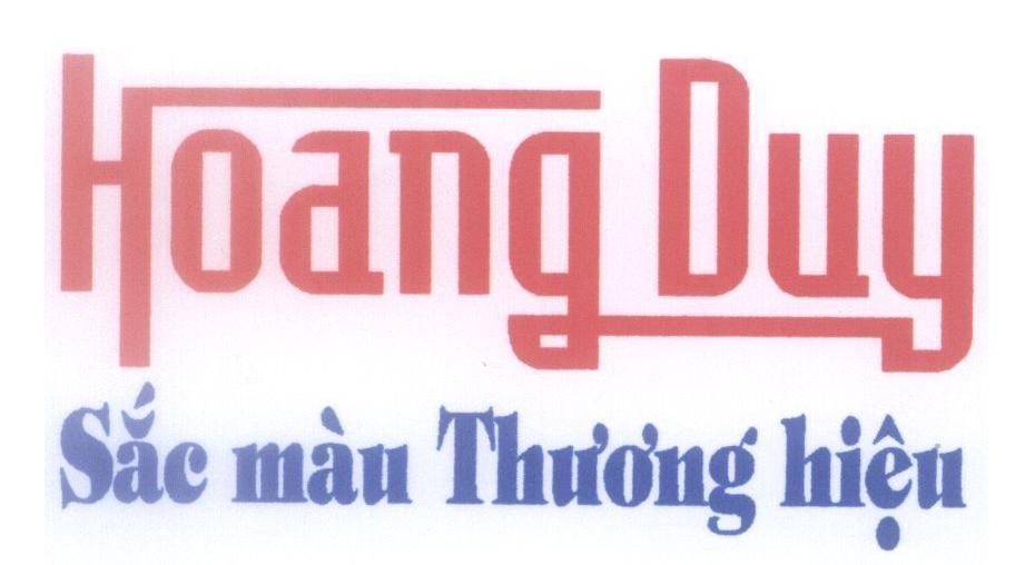 Mẫu nhãn hiệu Hoàng Duy Sắc màu Thương Hiệu